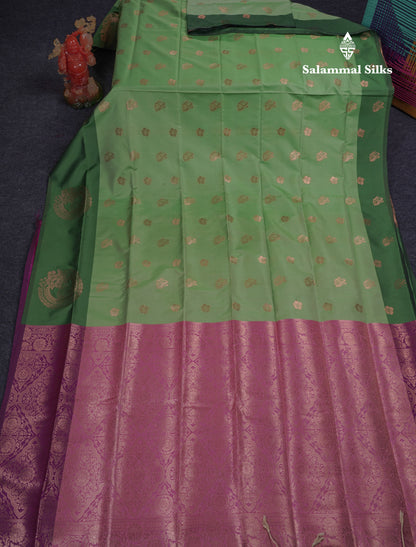 Beautiful Dark Purple Butterfly Design Semi Soft Silk Saree With Contrast Dark Magenta Fancy Border