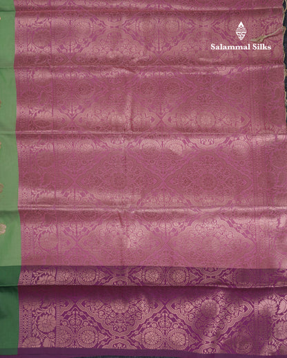 Beautiful Dark Purple Butterfly Design Semi Soft Silk Saree With Contrast Dark Magenta Fancy Border