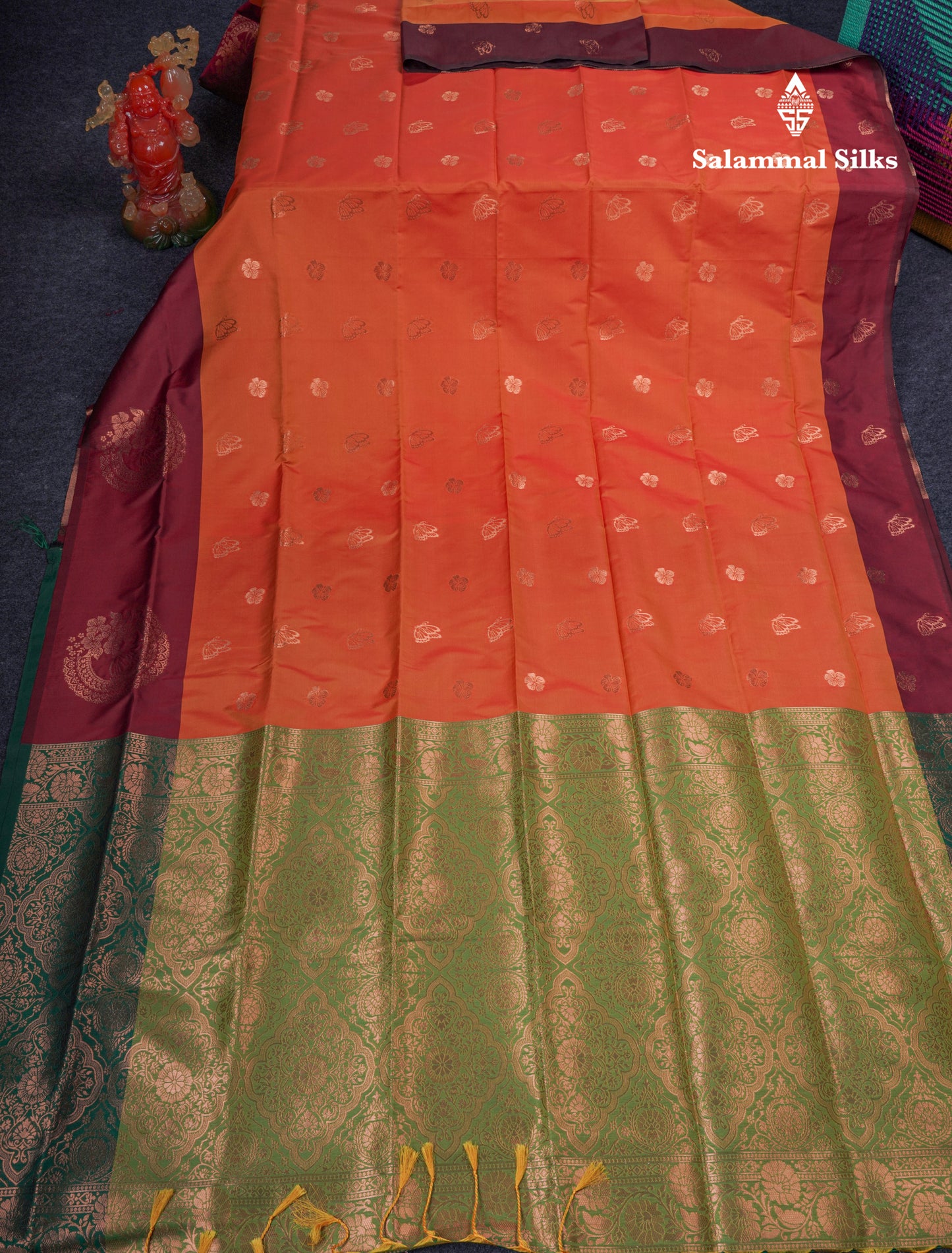 Beautiful Dark Purple Butterfly Design Semi Soft Silk Saree With Contrast Dark Magenta Fancy Border