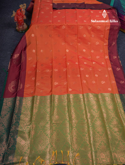 Beautiful Dark Purple Butterfly Design Semi Soft Silk Saree With Contrast Dark Magenta Fancy Border