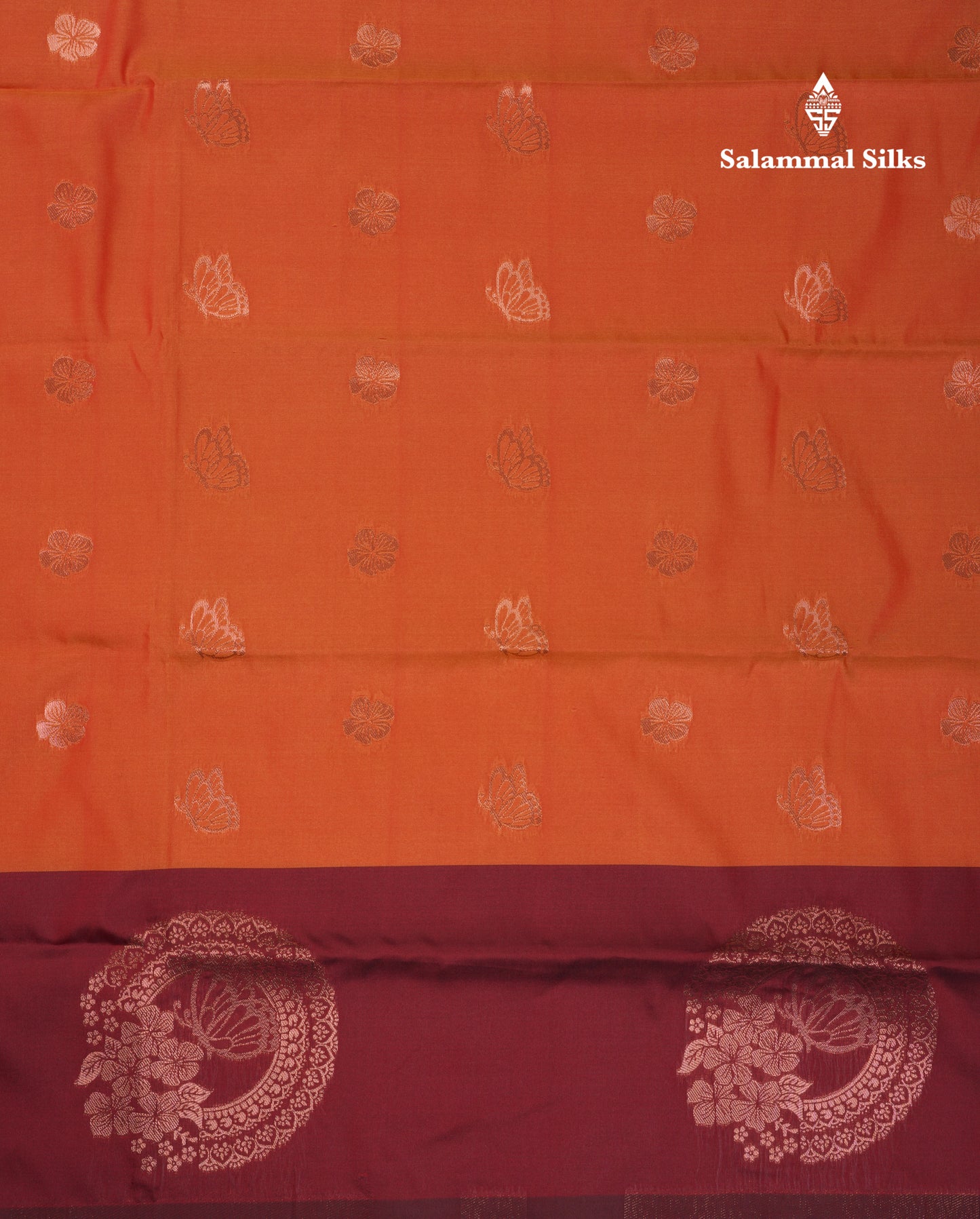 Beautiful Dark Purple Butterfly Design Semi Soft Silk Saree With Contrast Dark Magenta Fancy Border