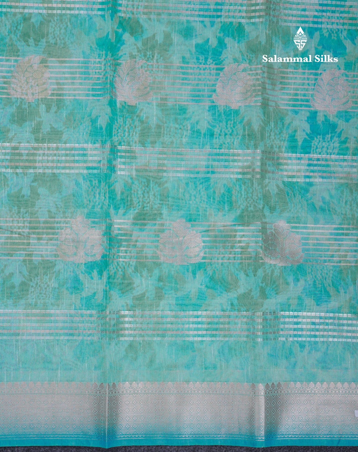 Beautiful Sapphire Blue Kota Cotton Fancy Saree With Self Blouse