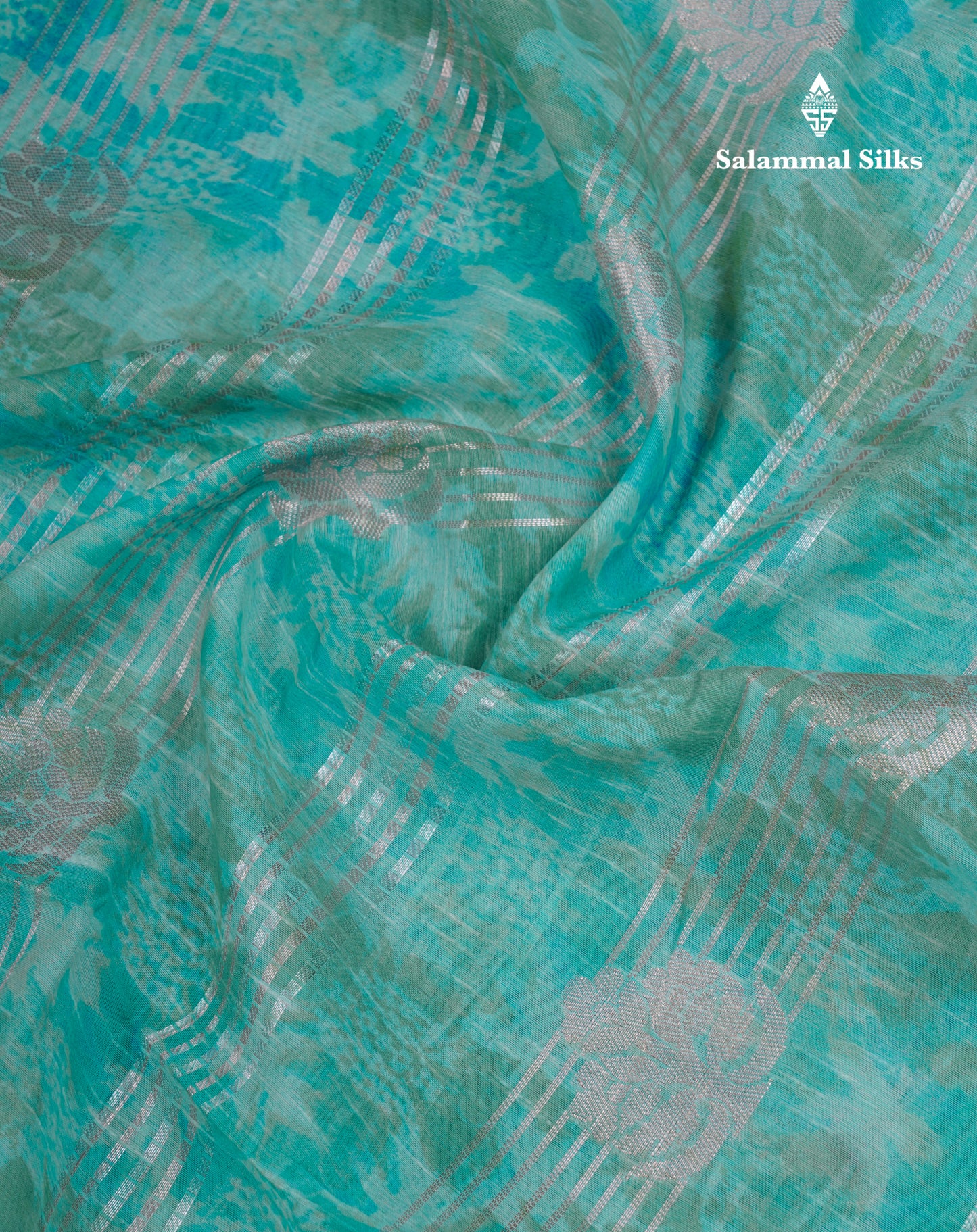 Beautiful Sapphire Blue Kota Cotton Fancy Saree With Self Blouse