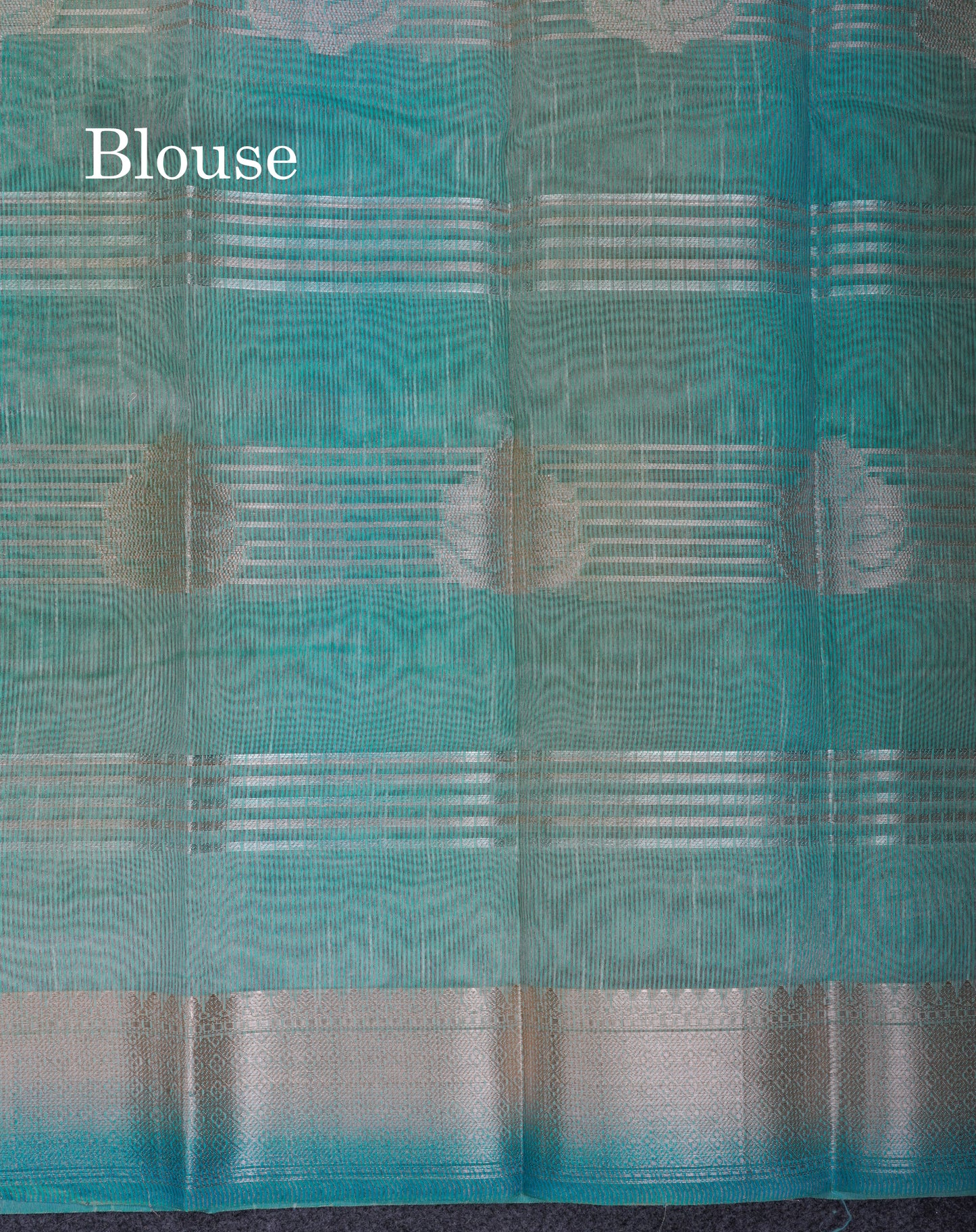 Beautiful Sapphire Blue Kota Cotton Fancy Saree With Self Blouse