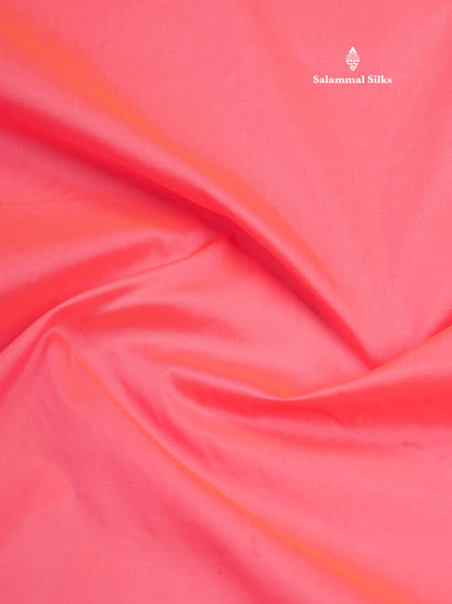 11 Yards Semi Silk Saree Green with Contrast Pink Border
