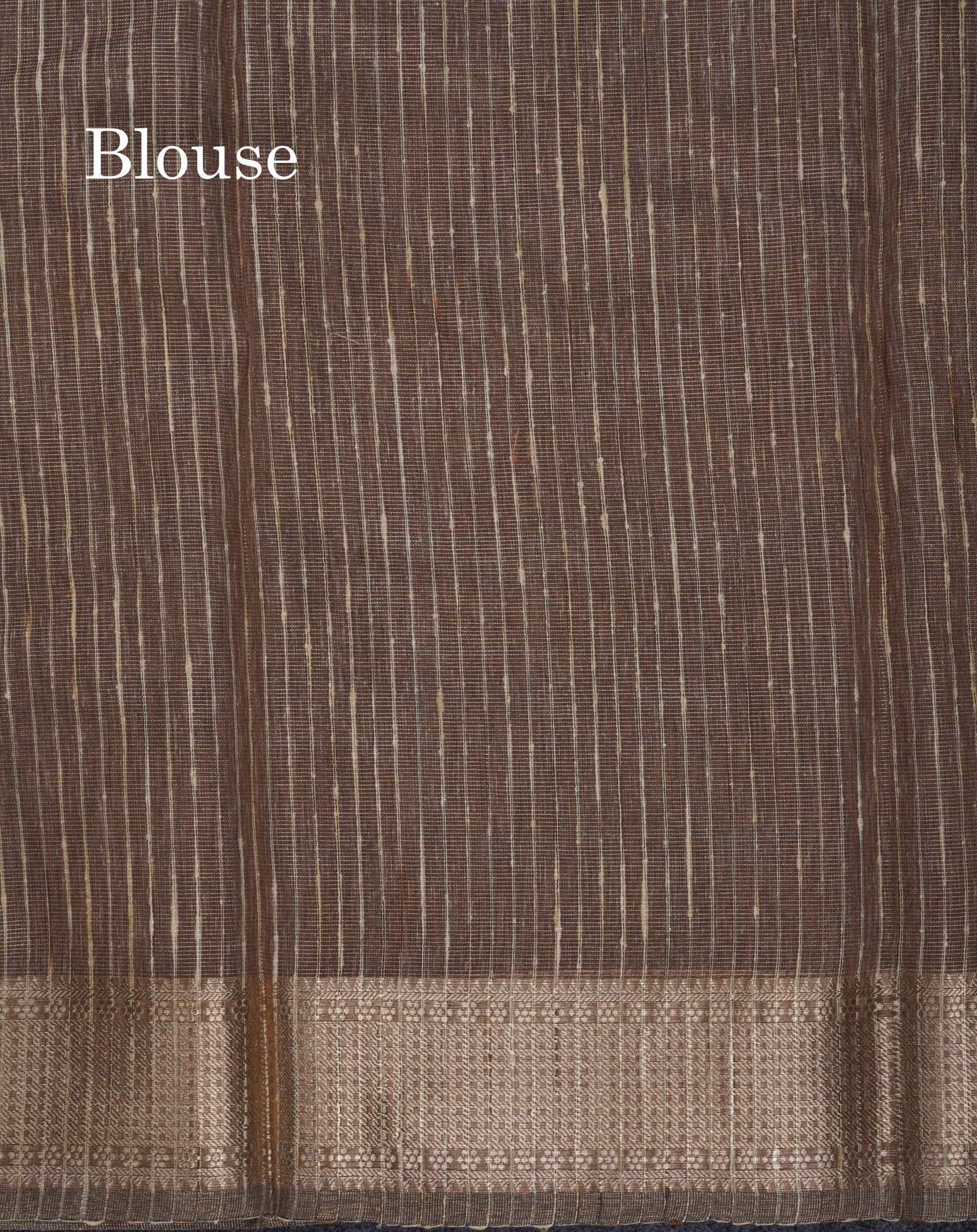 Beautiful Brown Embroidery Work Tissue Kota Cotton Fancy Saree With Self Blouse