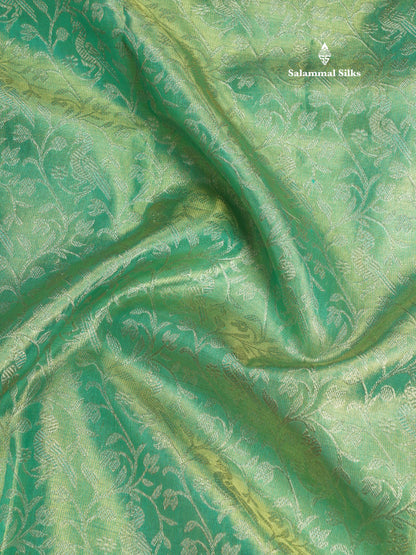 Sea Blue Beautiful Bridal Pure Kanjivaram Silk Saree With Long Pink Border