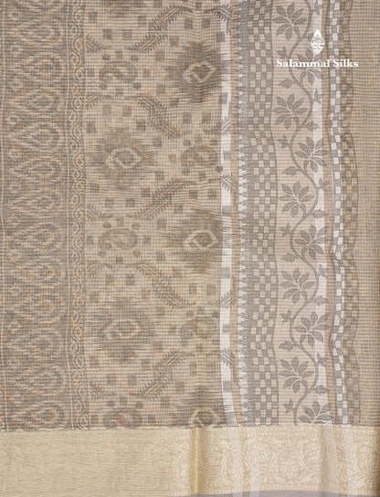 Beautiful Light Elachi Green Kota Cotton Fancy Saree With Fancy Border