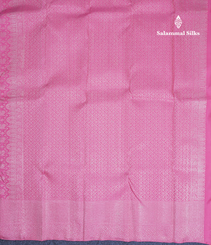 Pink Bridal Pure Kanjivaram Silk Saree With Self Border