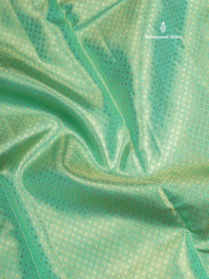 Rexona Grand Wedding Pure Kanjivaram Silk Saree With Dark Peach Traditional Pallakku Border