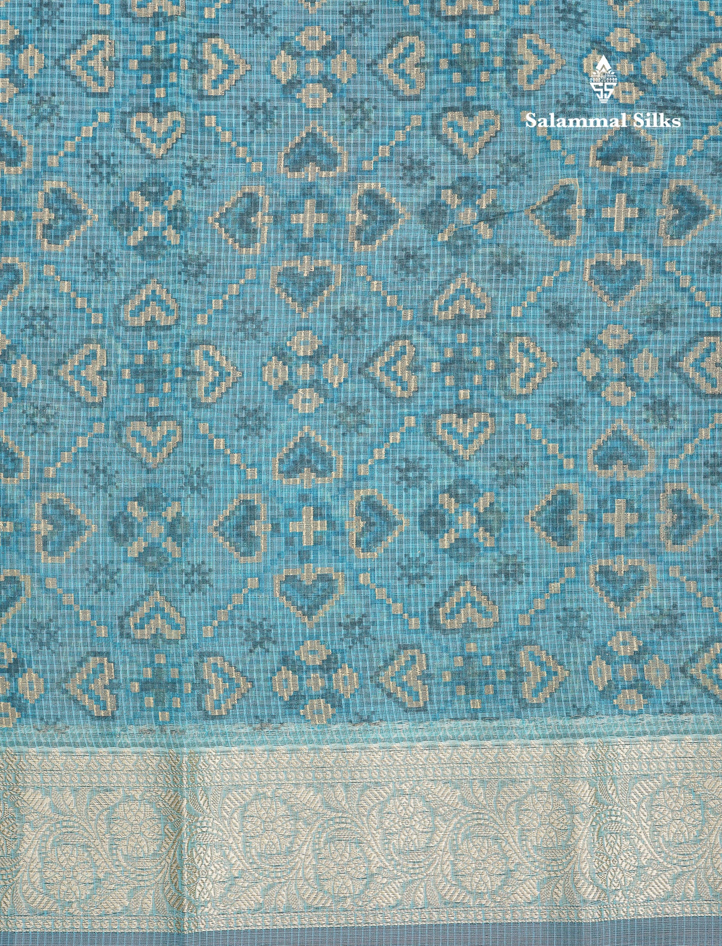 Beautiful Light Elachi Green Kota Cotton Fancy Saree With Fancy Border