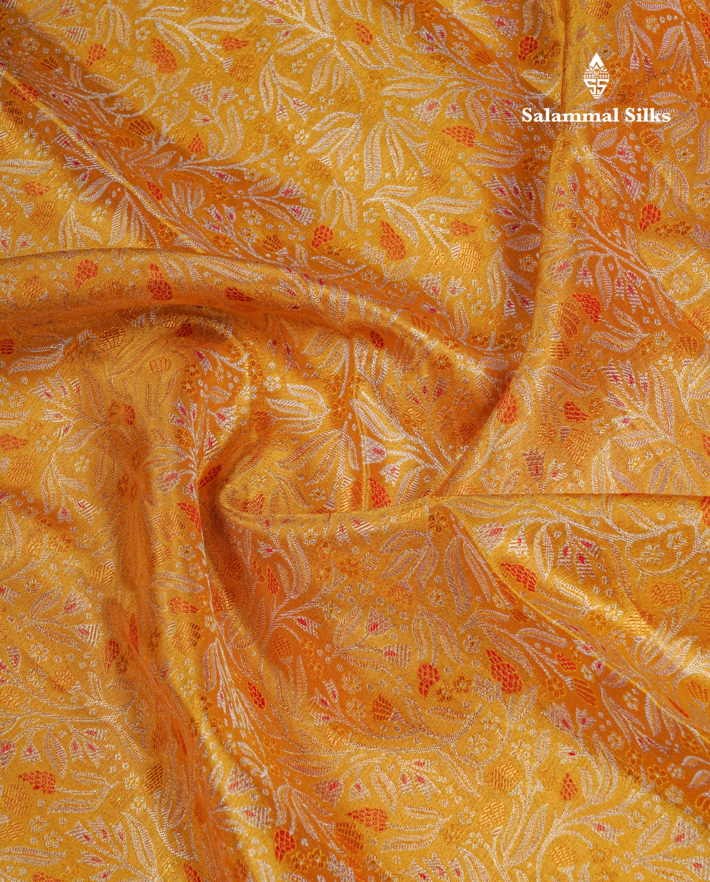Beautiful Gold Tissue Bridal Pure Kanjivaram Silk Saree With Contrast Chilly Red Traditional Evening Morning Border