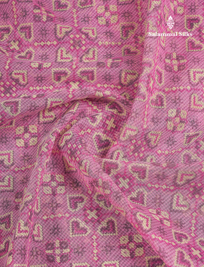 Beautiful Light Elachi Green Kota Cotton Fancy Saree With Fancy Border