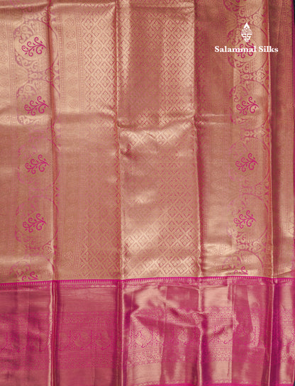Beautiful Lemon Yellow Tissue Semi Silk Saree With Contrast Pink Long Traditional Border