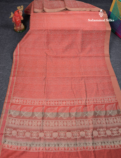 Beautiful Peacock Blue Printed Cotton Mix Saree With Contrast Grey Embroidery Border