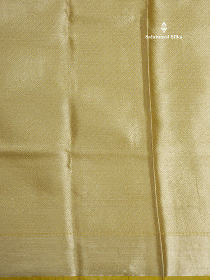 Beautiful Parrot Green Grand Tissue Banaras Fancy Saree With Self Border