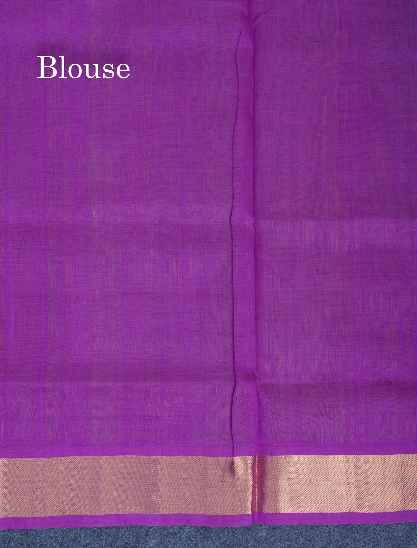 Manthulir Yellow Plain Pure Silk Cotton Saree With Contrast Purple Blouse
