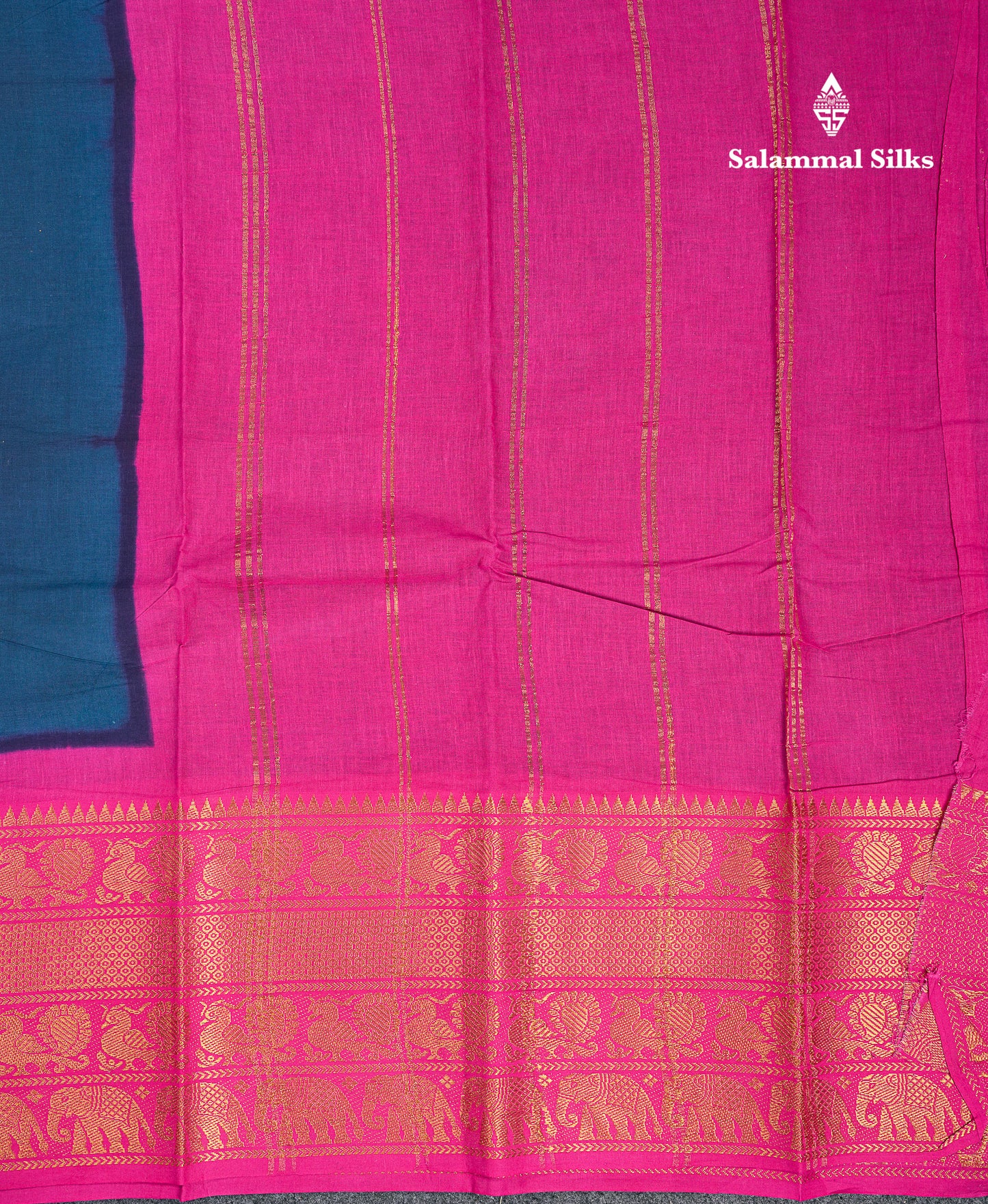 Beautiful Half White Plain Sungudi Cotton Saree With Contrast Bottle Green Traditional Long Border
