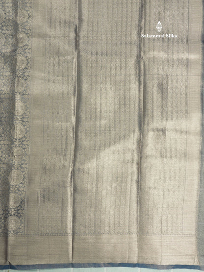 Beautiful Parrot Green Grand Tissue Banaras Fancy Saree With Self Border