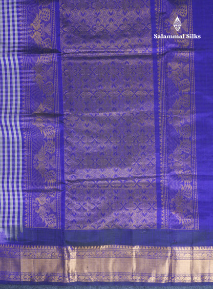 Beautiful Paalum Pazham Checks Handloom Pure Silk Cotton Saree With Traditional Evening Morning Border