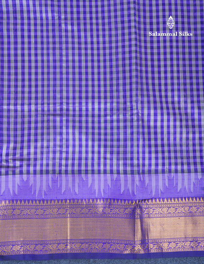 Beautiful Paalum Pazham Checks Handloom Pure Silk Cotton Saree With Traditional Evening Morning Border