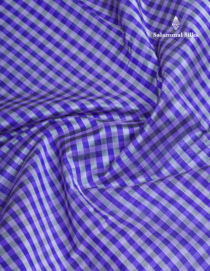 Beautiful Paalum Pazham Checks Handloom Pure Silk Cotton Saree With Traditional Evening Morning Border