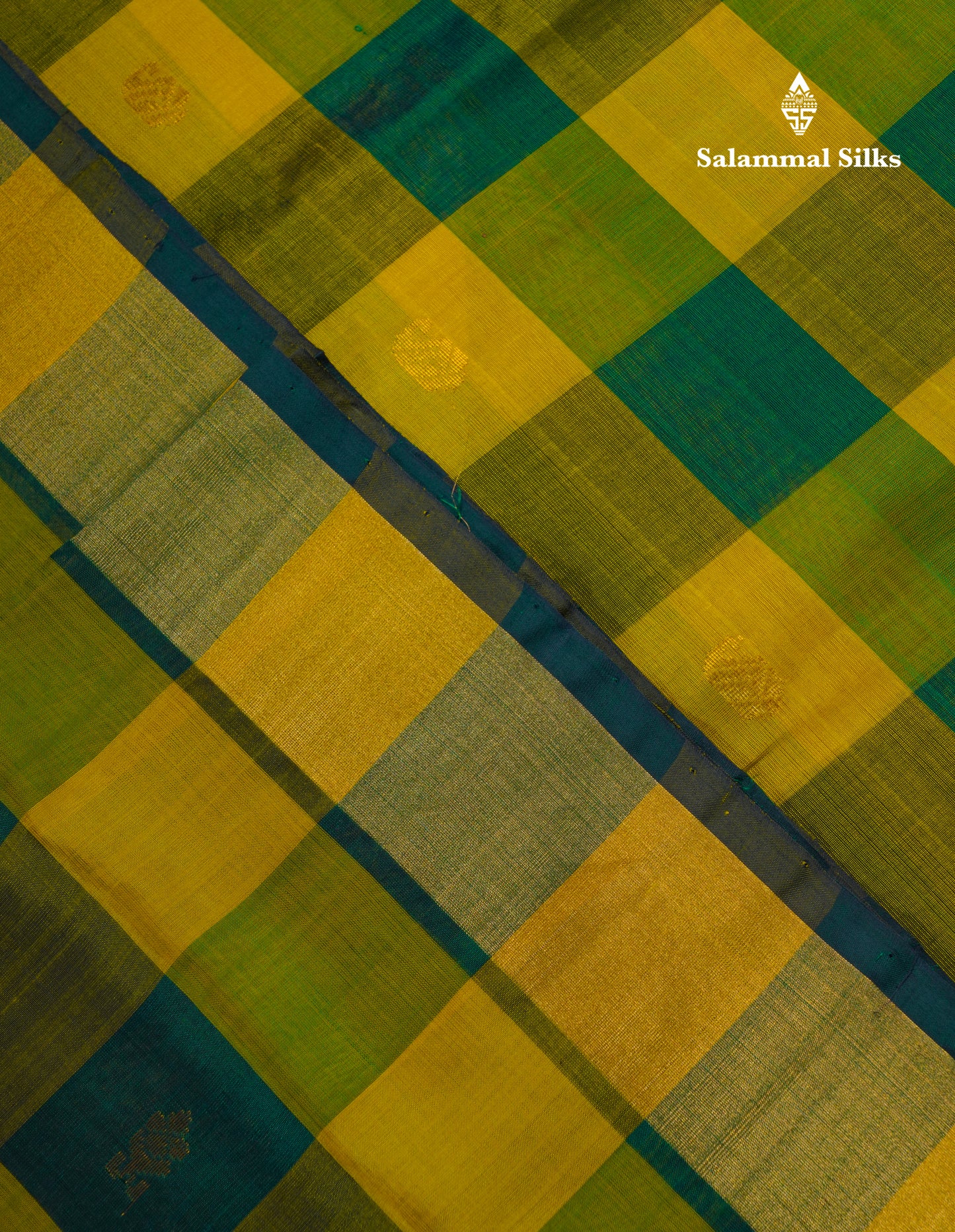 Beautiful Paalum Pazham Checks Handloom Pure Silk Cotton Saree With Contrast Pink Blouse