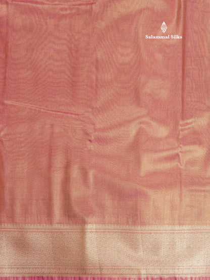 Blue Shade Plain Tissue Saree With Fancy Border
