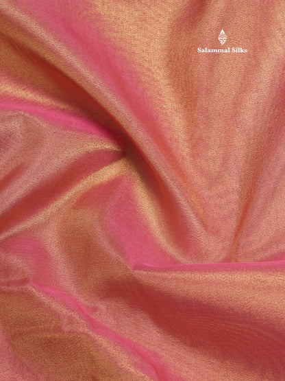Blue Shade Plain Tissue Saree With Fancy Border