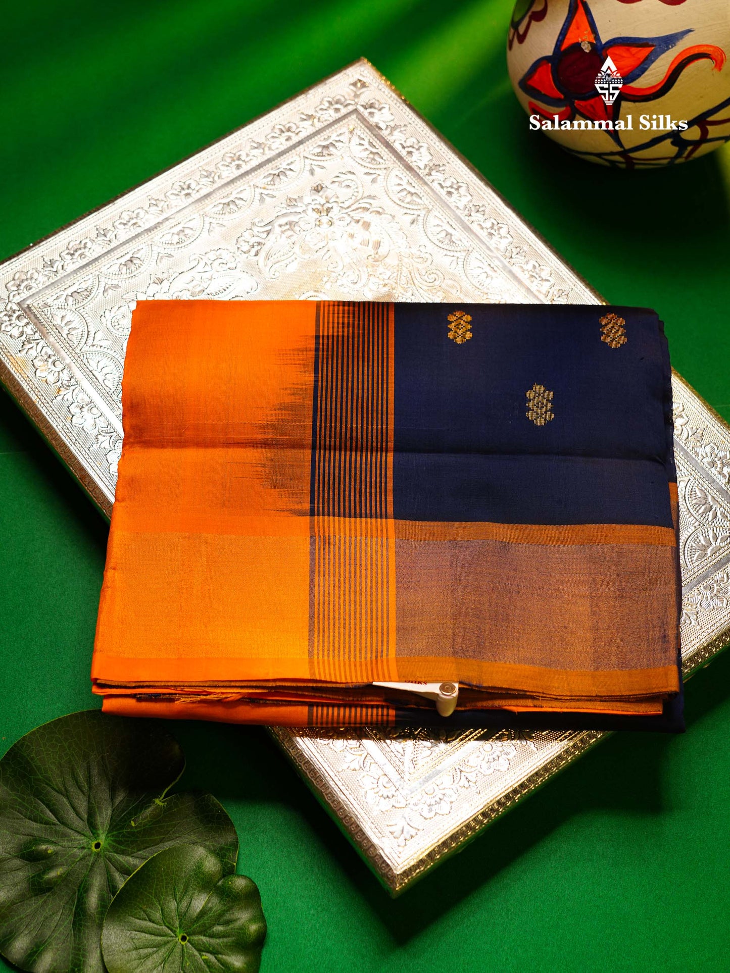 Beautiful Dark Maroon Semi Silk Cotton Saree With Contrast Manthulir Yellow Blouse