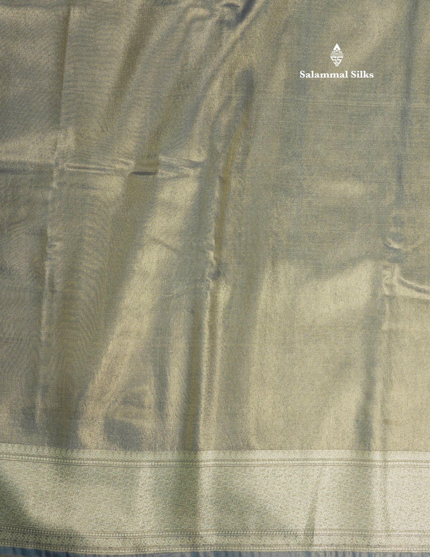 Blue Shade Plain Tissue Saree With Fancy Border