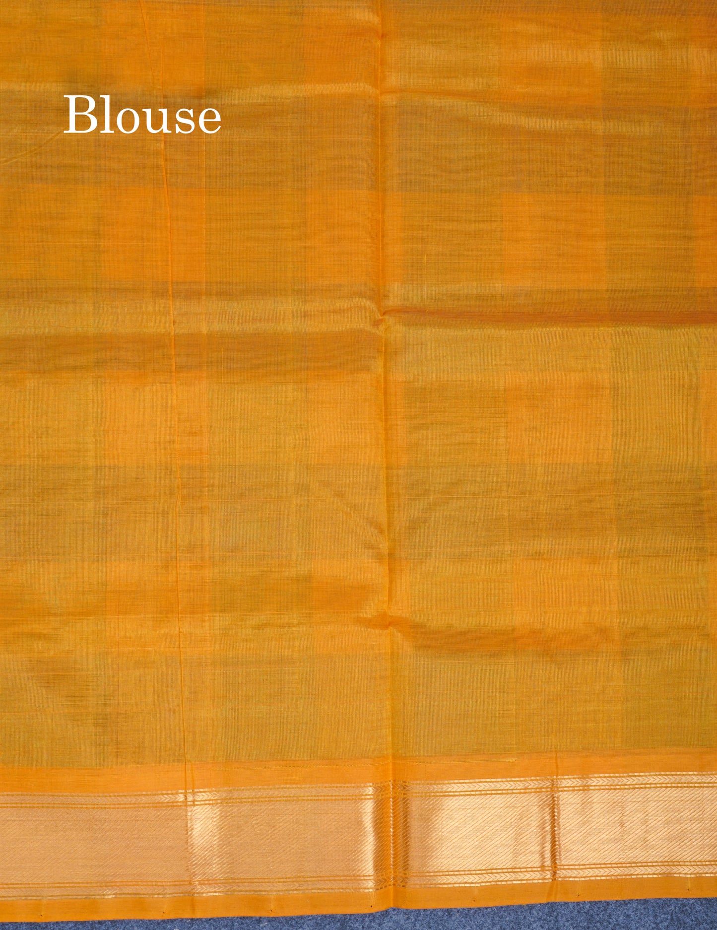 Beautiful Paalum Pazham Checks Handloom Pure Silk Cotton Saree With Contrast Mustard Yellow Blouse