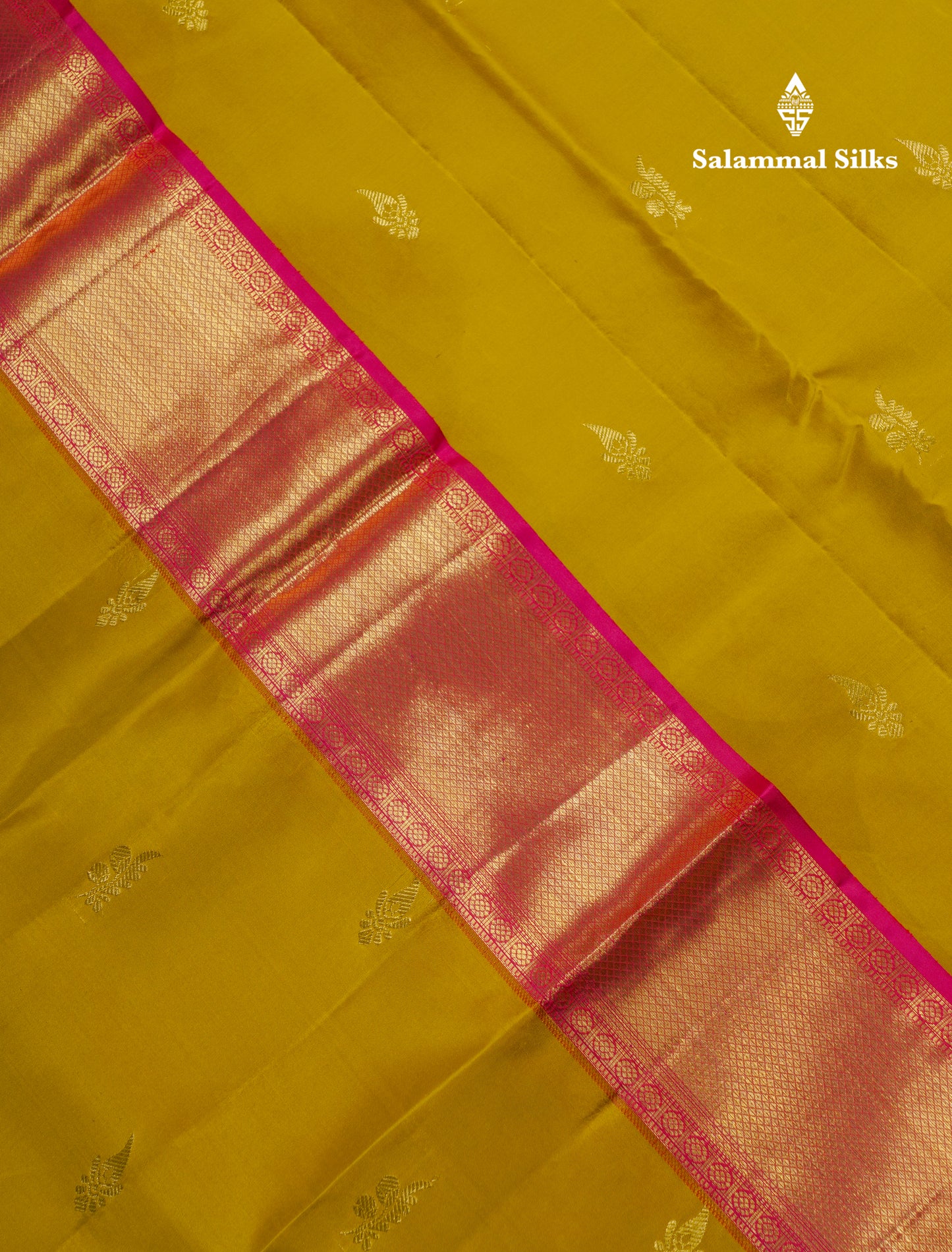 Beautiful Manthulir Yellow Pure Kanjivaram Silk Saree With Contrast Pink Traditional Evening Morning Border