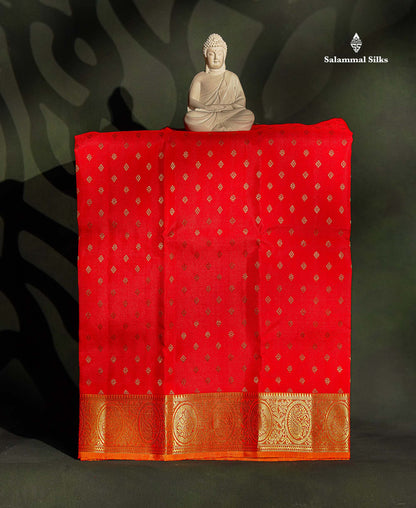 Pure Silk Pattu Pavadai - Red Colour | 0-2 Years