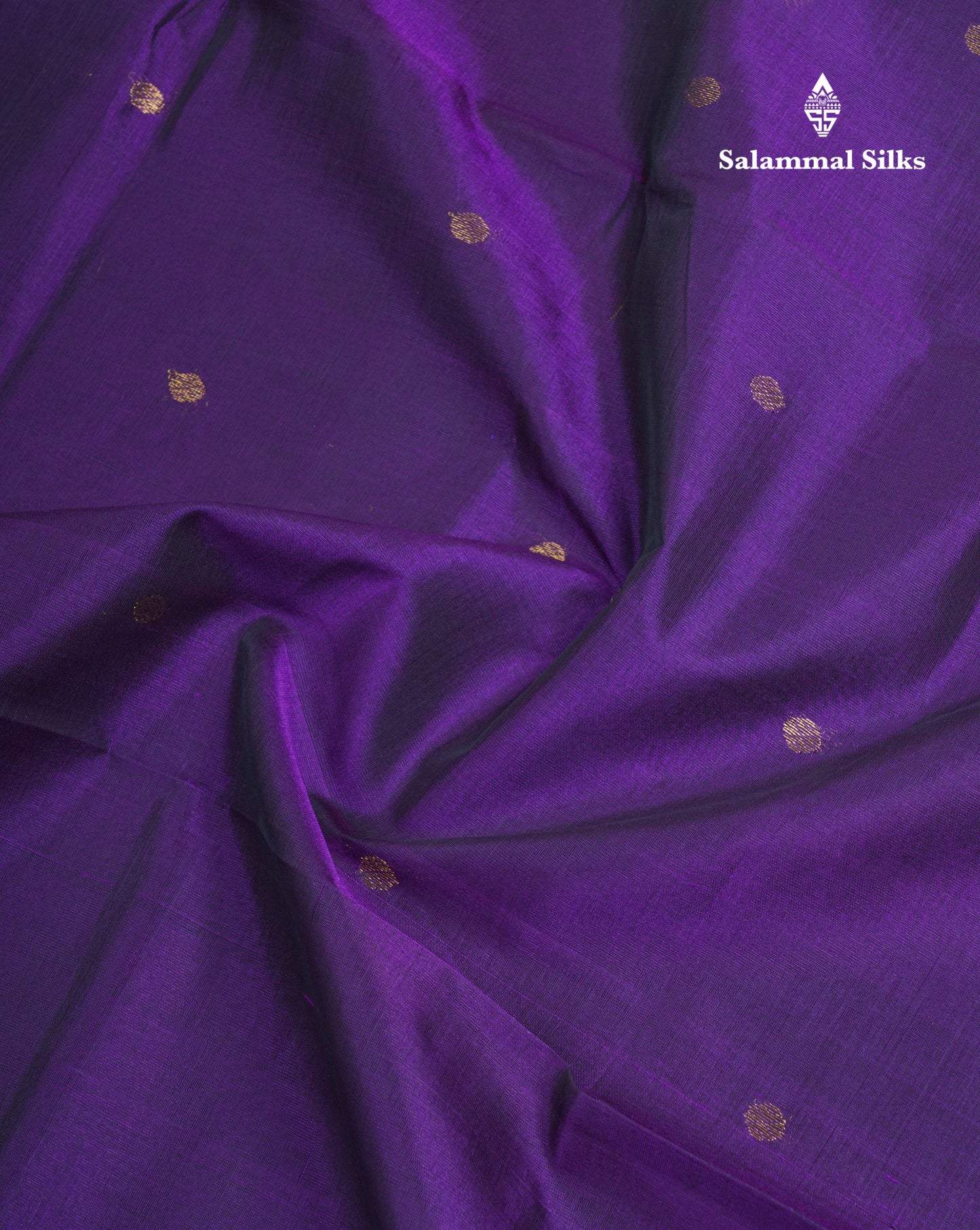 Dark Purple Pure Silk Cotton Saree With Contrast Mustard Yellow Blouse