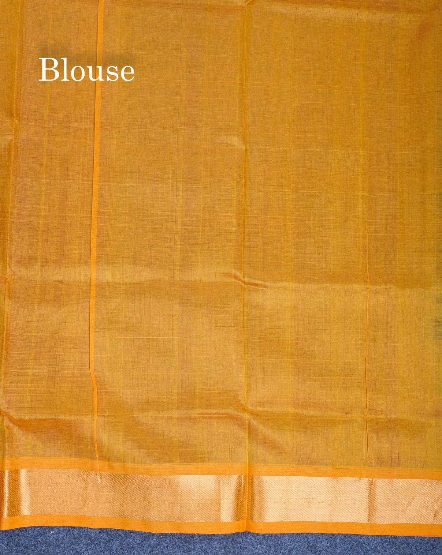 Dark Purple Pure Silk Cotton Saree With Contrast Mustard Yellow Blouse