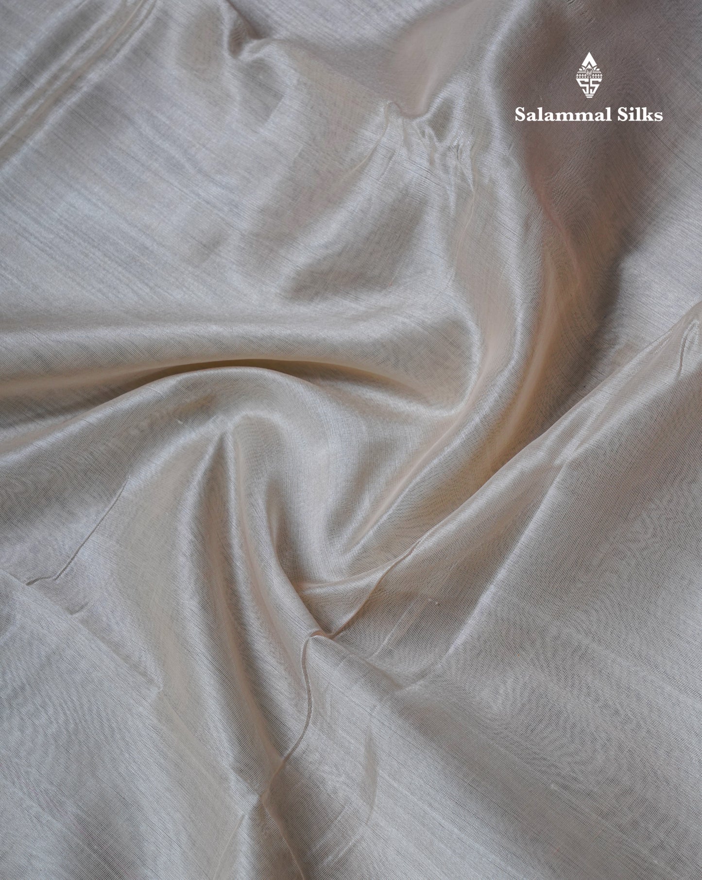 Half White Plain Pure Silk Cotton Saree With Contrast Purple Blouse