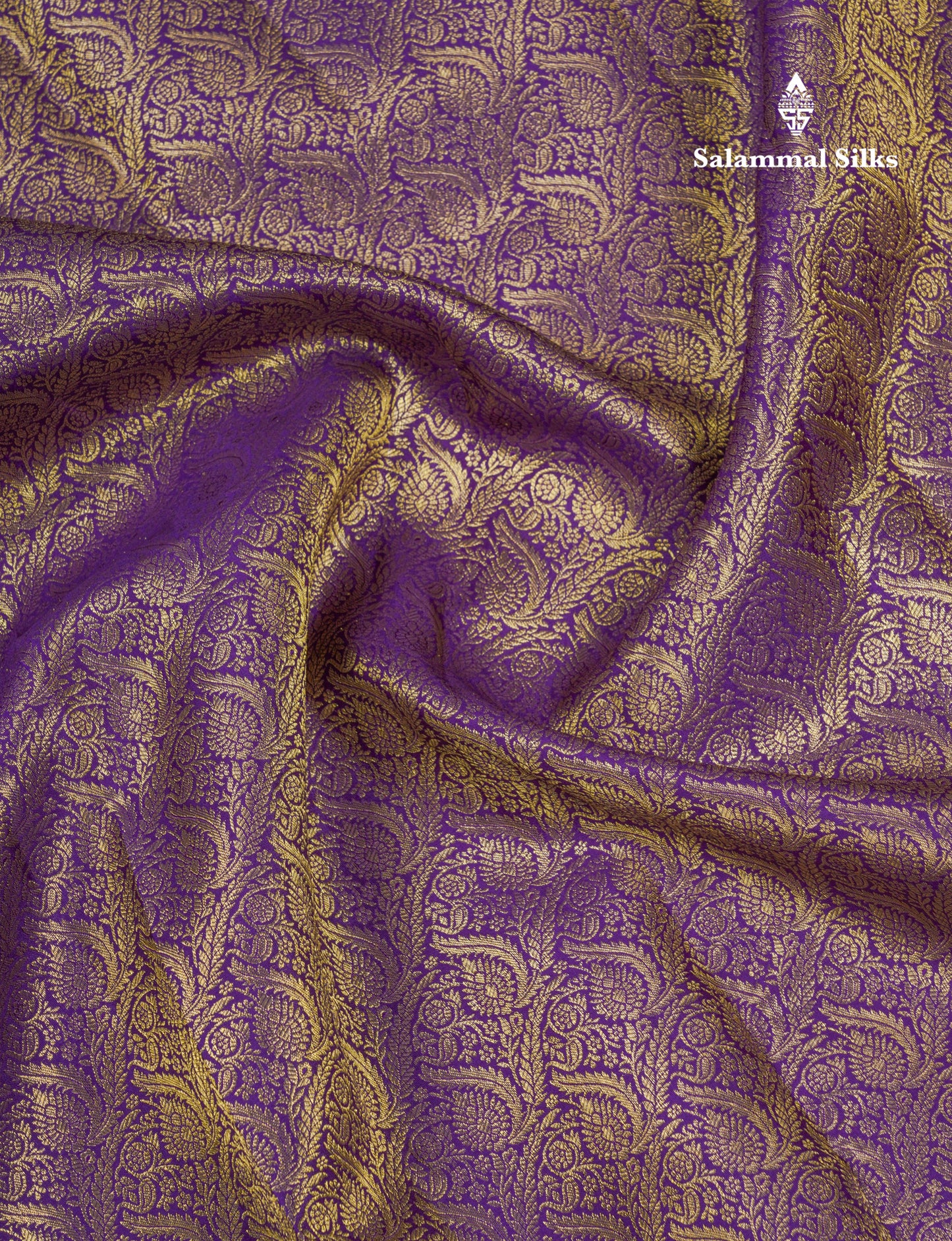 Beautiful Violet Bridal Pure Kanjivaram Silk Saree With Traditional Evening Morning Border