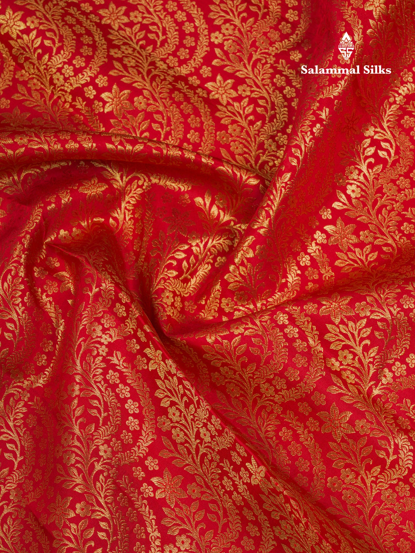 Beautiful Chilly Red Bridal Pure Kanjivaram Silk Saree With Traditional Evening Morning Border