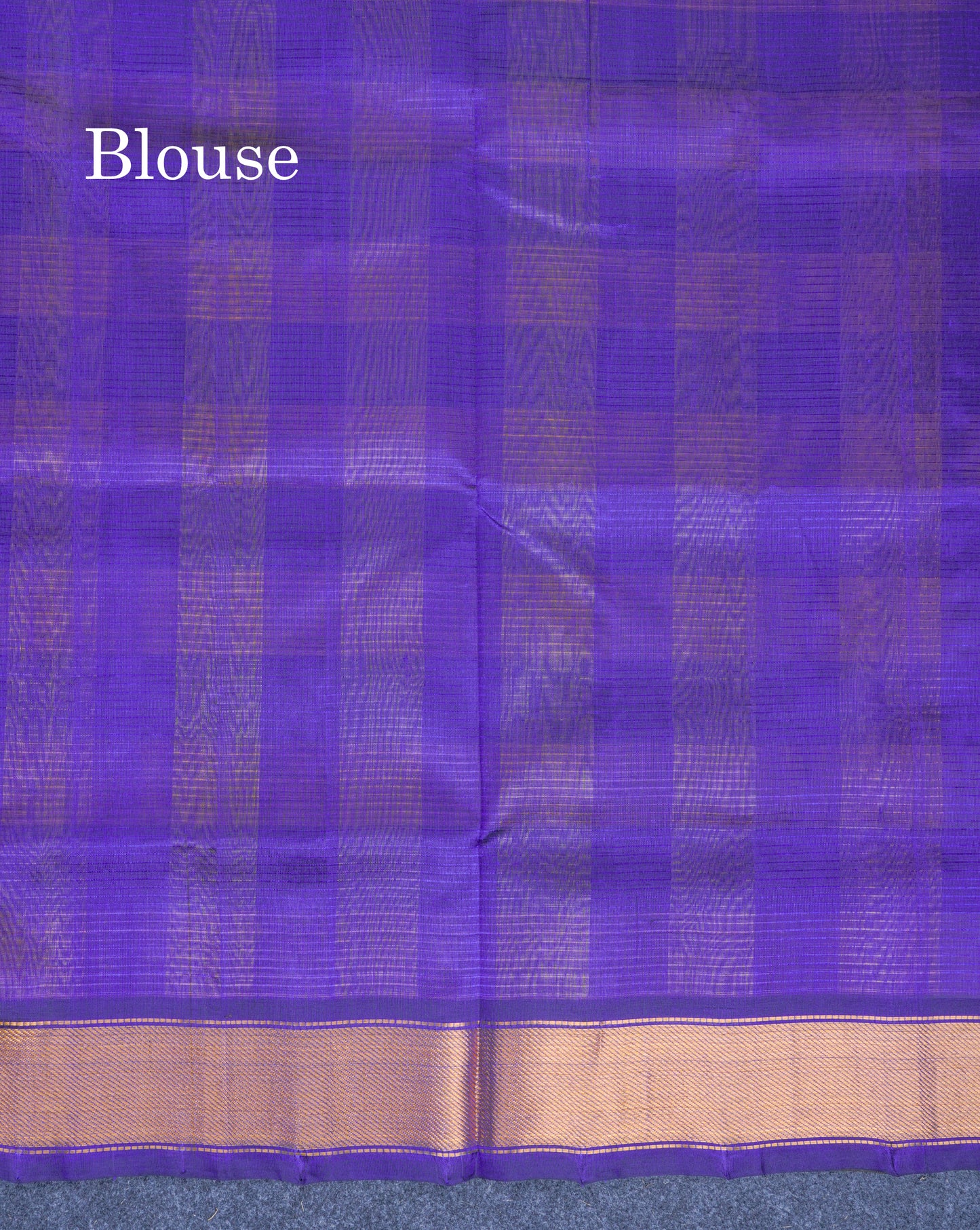 Beautiful Paalum Pazham Checks Handloom Pure Silk Cotton Saree With Contrast Violet Blouse