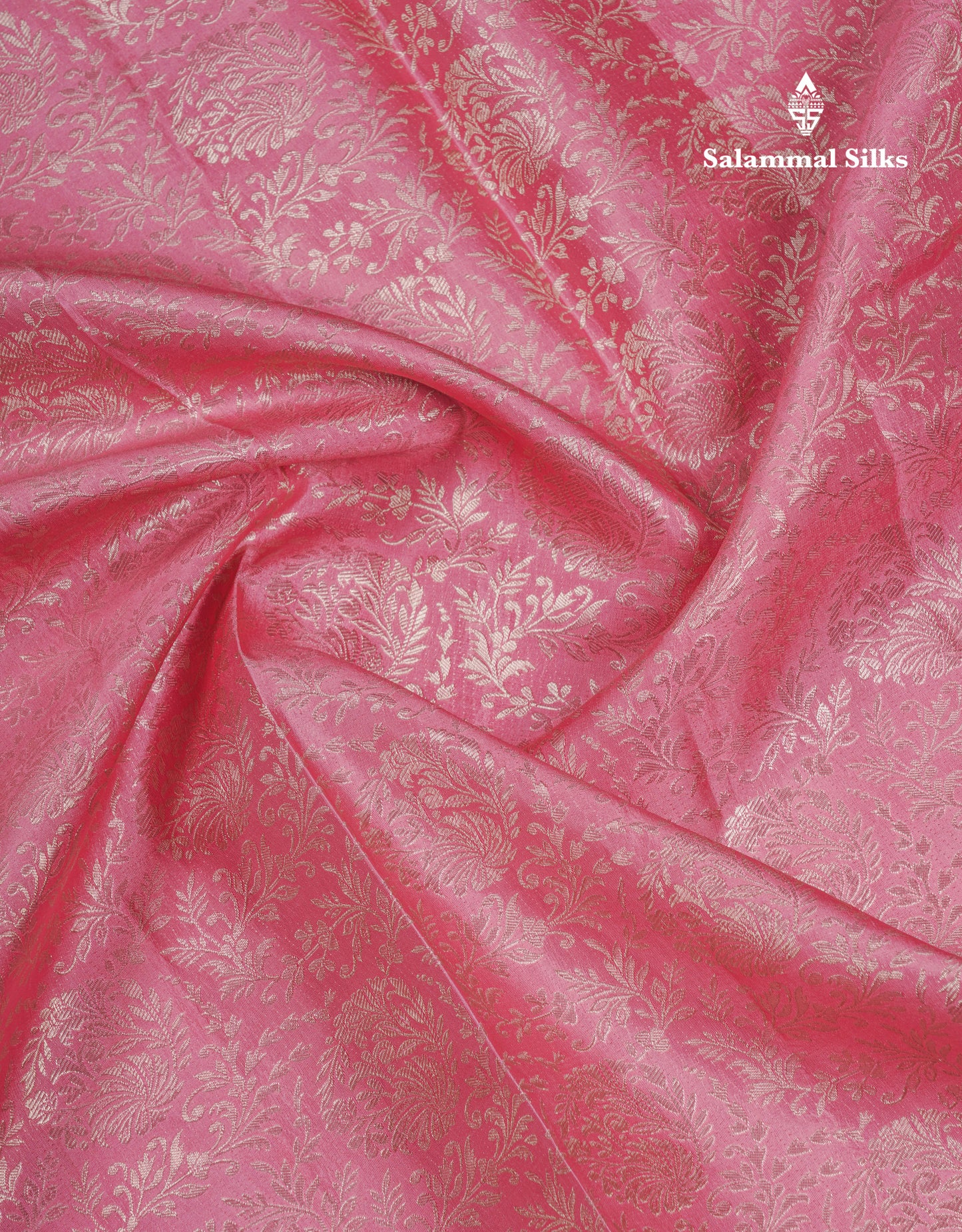 Beautiful Light Pink Bridal Pure Kanjivaram Silk Saree With Contrast Purple Tissue Fancy Evening Morning Border