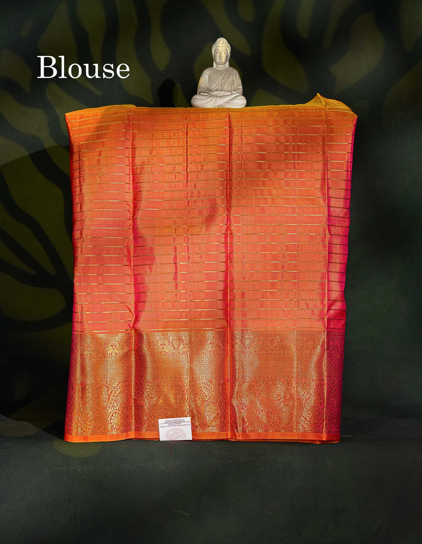 Pure Silk Pattu Pavadai - Pinkish Red Colour Body Checks With Butta & Orange Border | 3-4 Years