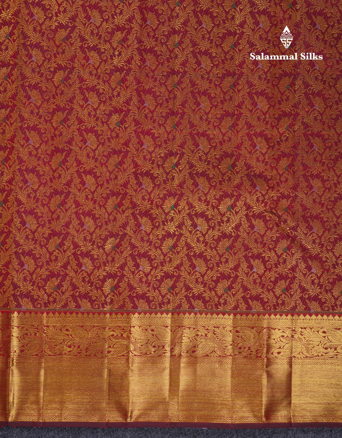 Beautiful Dark Maroon Menakari Work Bridal Pure Kanjivaram Silk Saree With Traditional Border