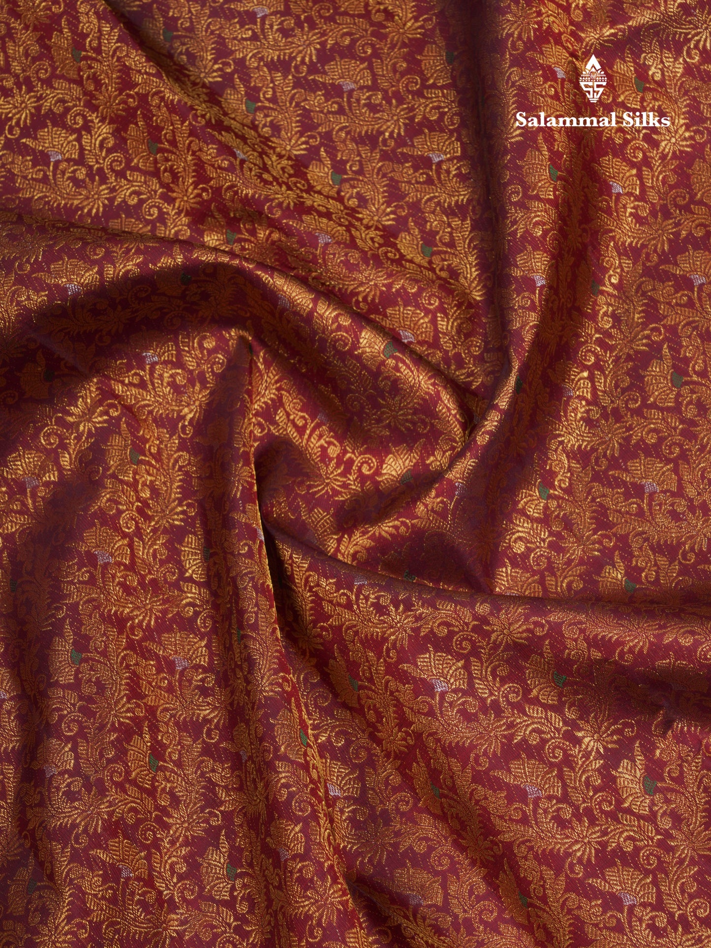 Beautiful Dark Maroon Menakari Work Bridal Pure Kanjivaram Silk Saree With Traditional Border