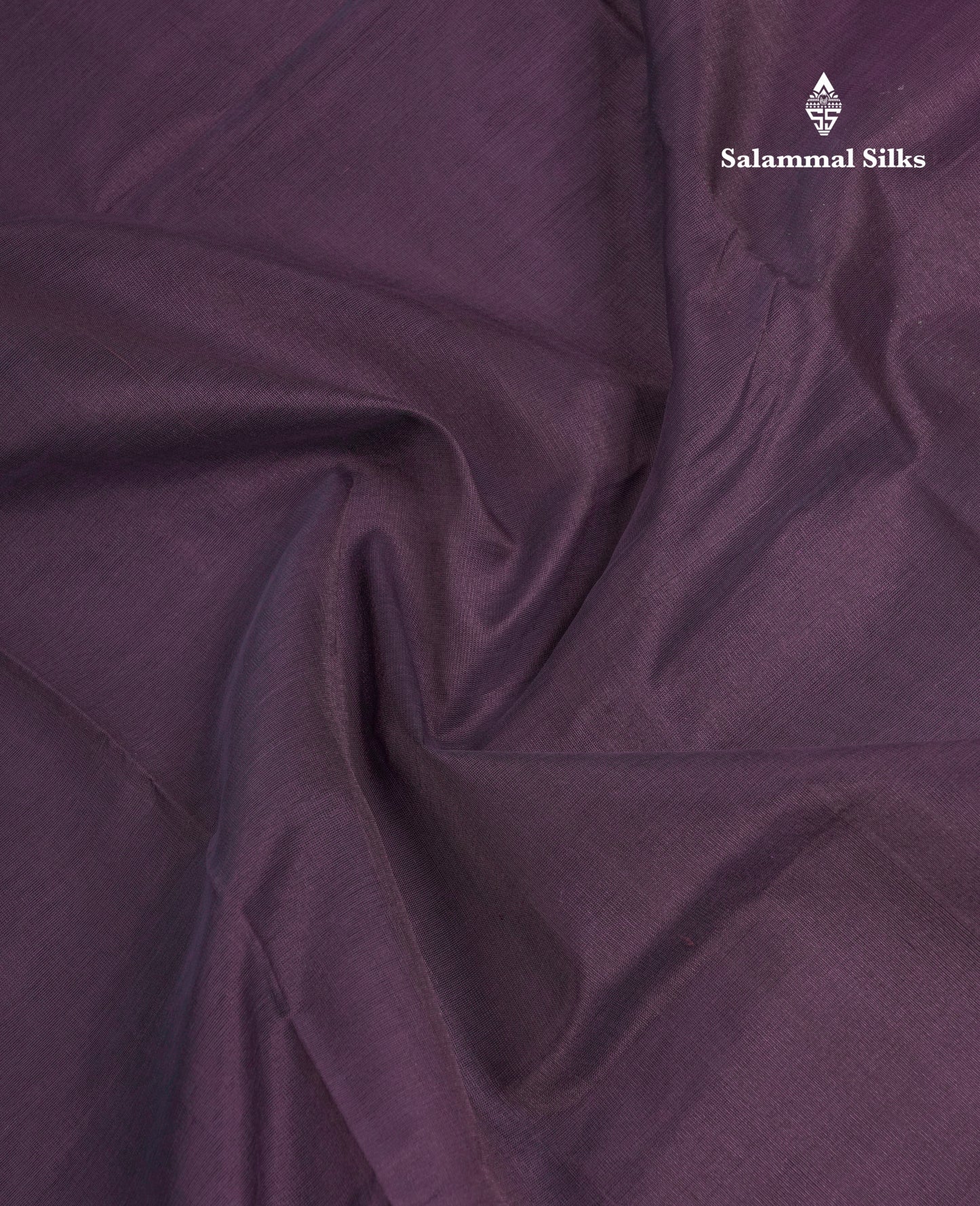 Dark Brown Plain Pure Silk Cotton Saree With Contrast Magenta Pink Blouse