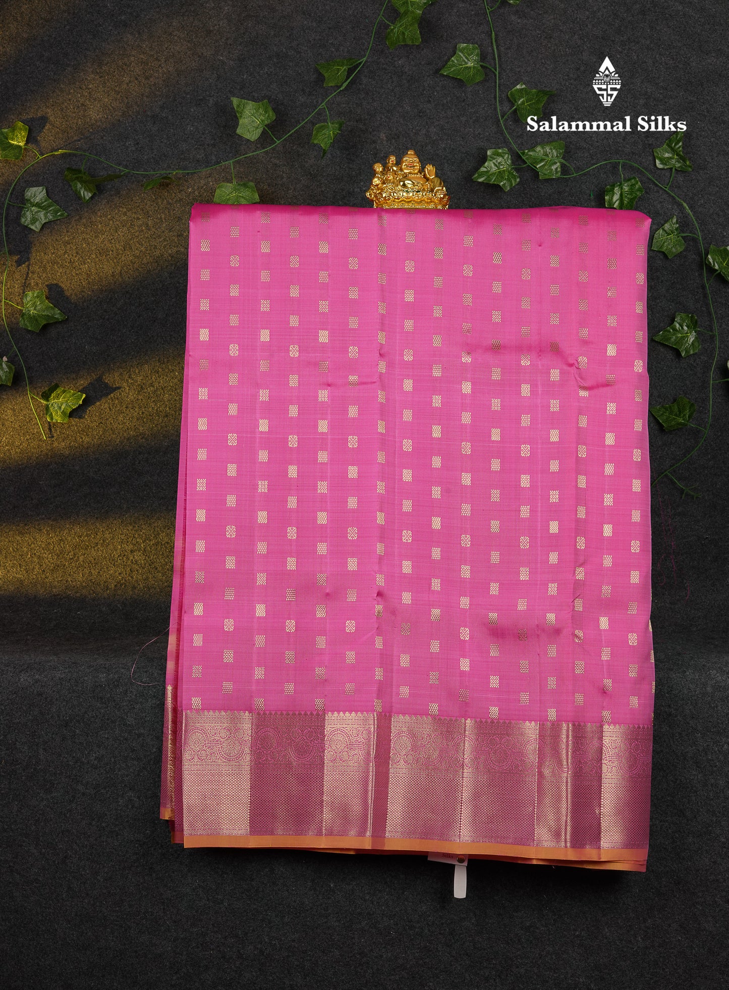 Beautiful Pure Silk Pattu Pavadai (Light Pink) With Contrast Light Peach Blouse 45"