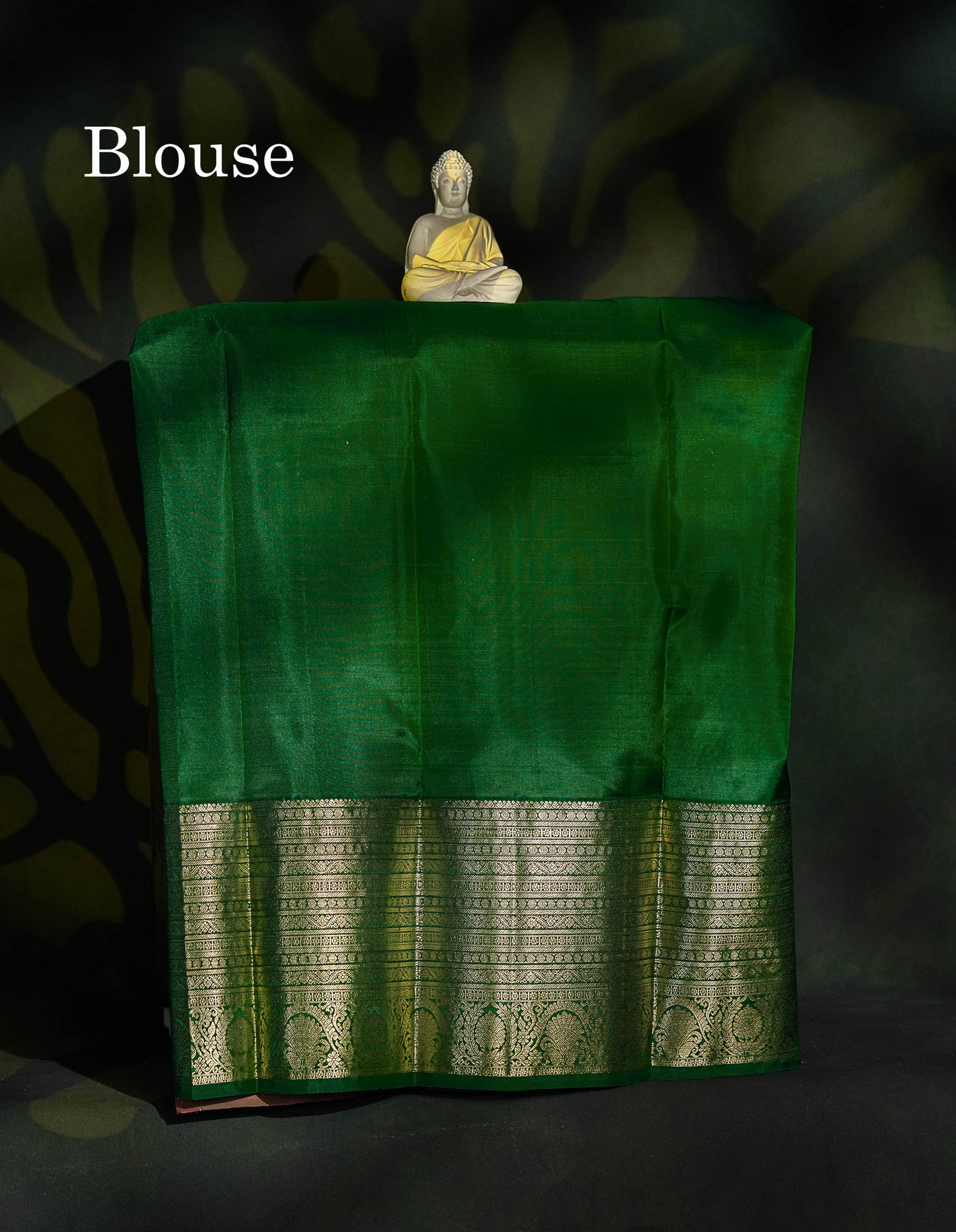 Pure Silk Pattu Pavadai - Orange Colour Body With Butta & Bottle Green Blouse | 5-9 Years