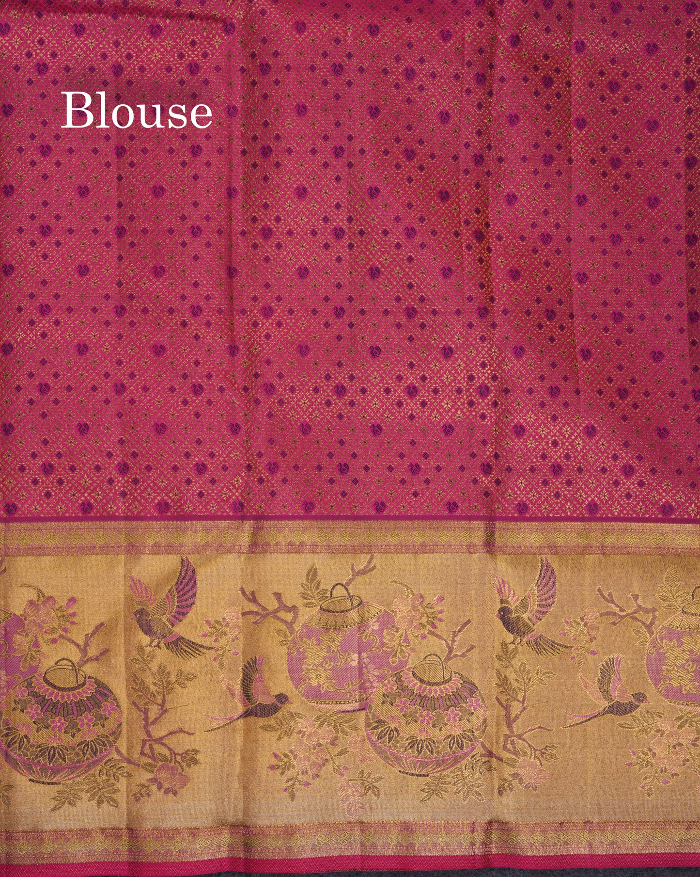 Beautiful Navy Blue Bridal Pure Kanjivaram Silk Saree With Contrast Pink Tissue Fancy Evening Morning Border