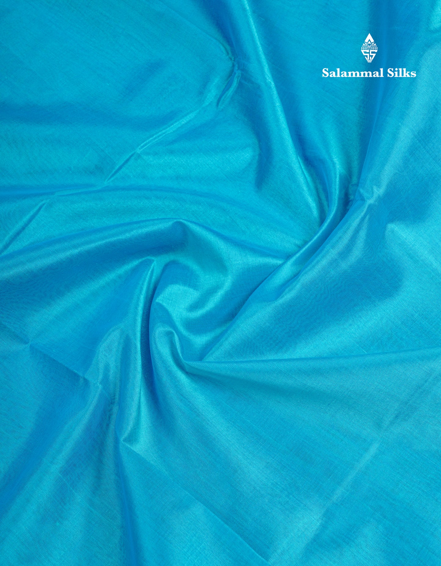 Sky Blue Plain Pure Silk Cotton Saree With Contrast Purple Traditional Border