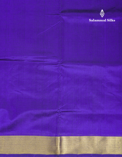Violet Colour Pure Silk Cotton Saree With Gold Zari Border